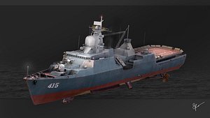 Ship Gepard 3 Class 011 Dinh Tien Hoang Low-poly 3D model 3D model