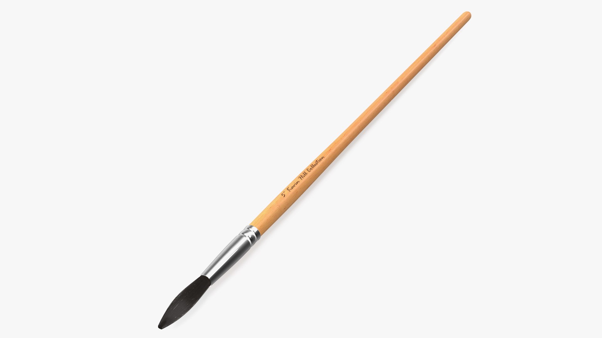 Artist Paint Brush with Fur 3D model preview