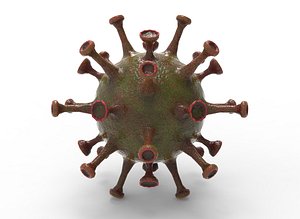 3D A set slimy virus Low-poly