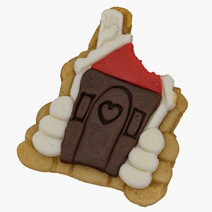 3D house gingerbread cookie 01 model