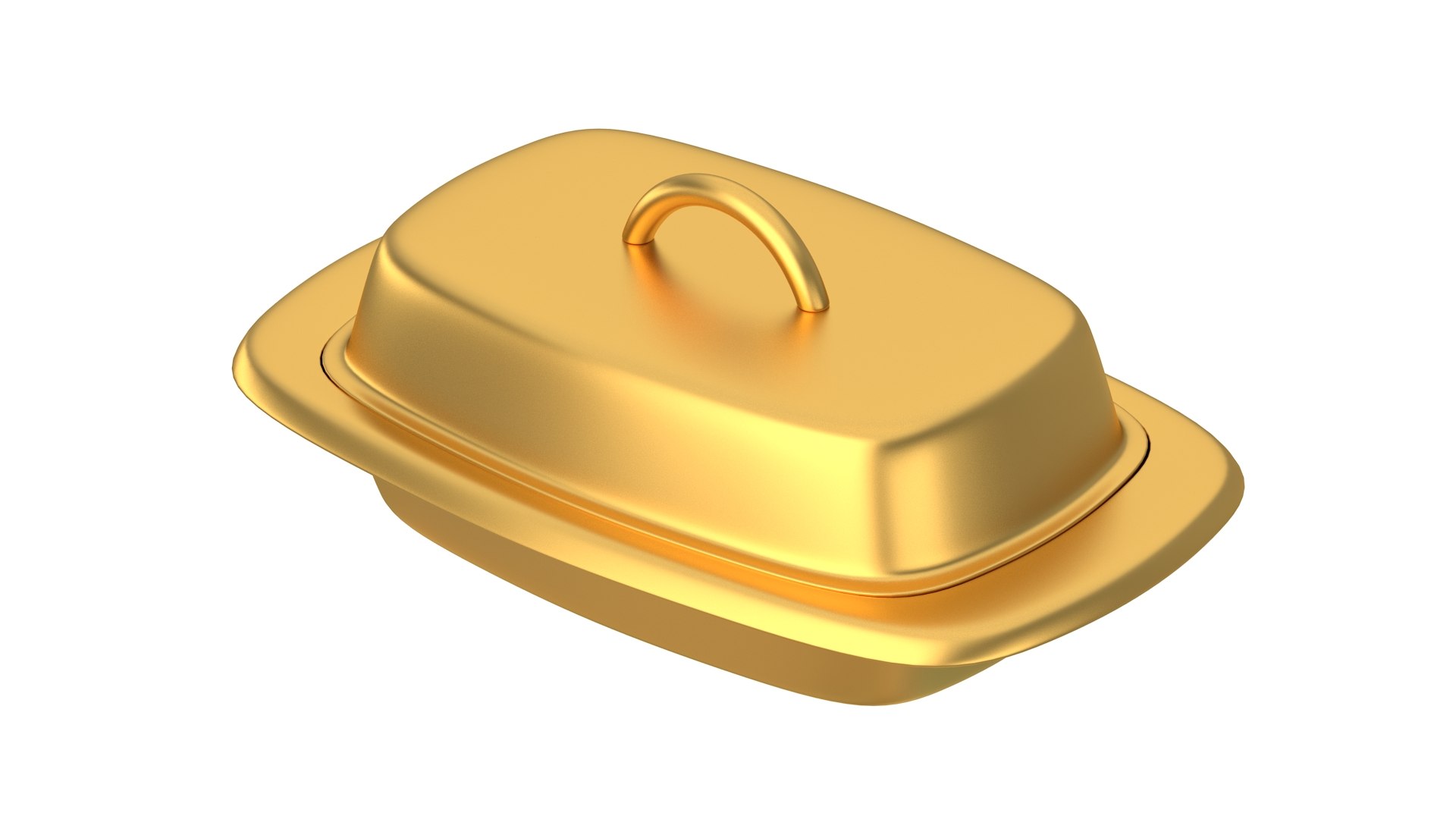 3D Butter Dish Gold - TurboSquid 2169750