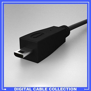 micro usb 8 pins 3d model