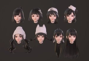 3D Character Hair Gotou Hitori Bocchi the rock 3D model