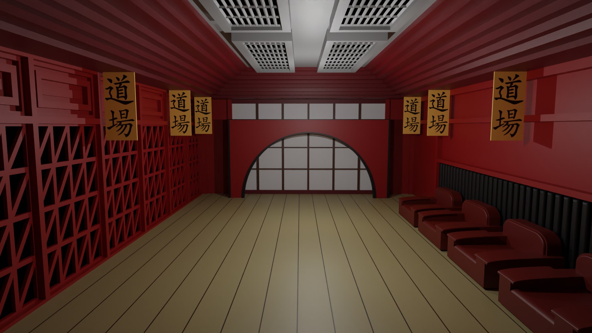 Karate Hall 3D Model - TurboSquid 2157981