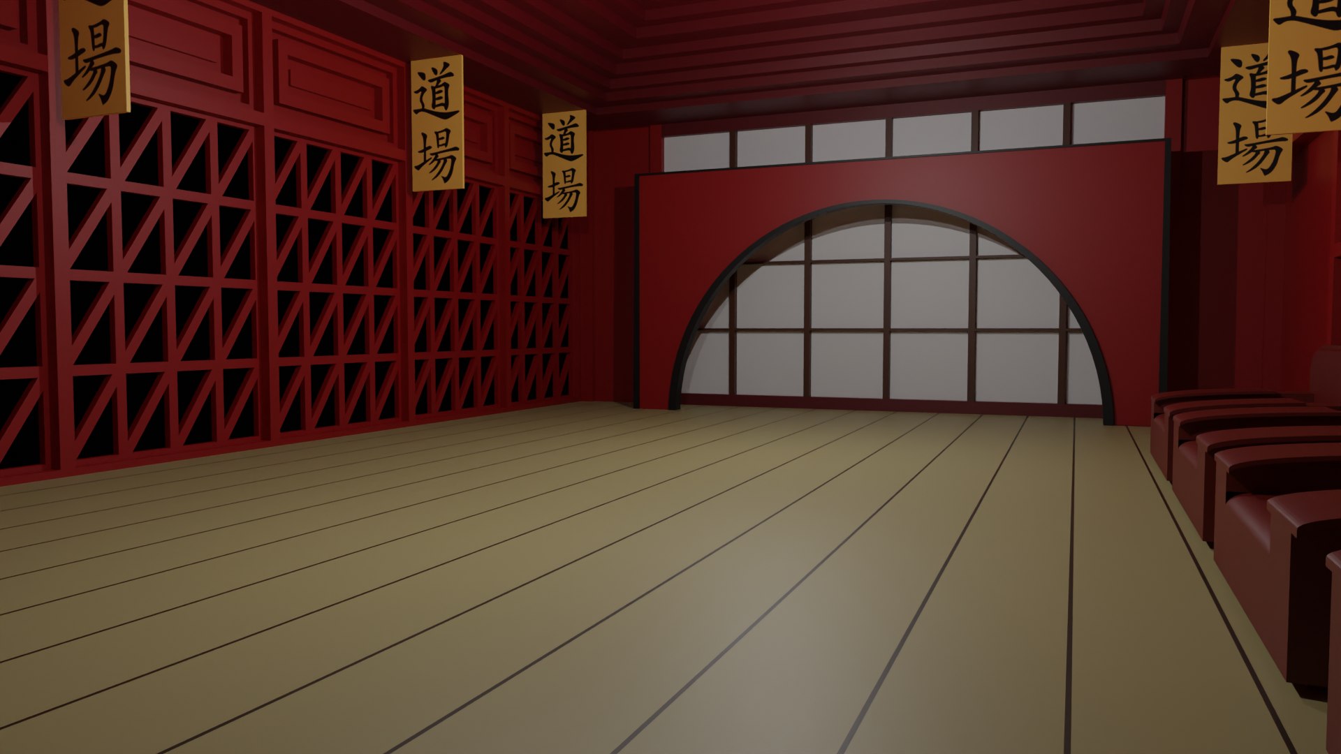 Karate Hall 3D Model - TurboSquid 2157981
