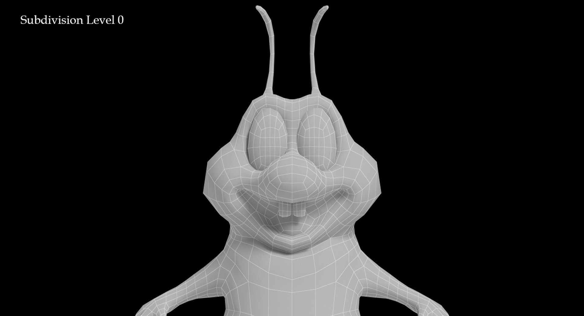 3d cartoon slug model