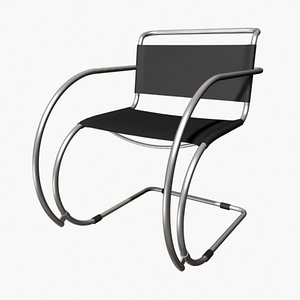 3d model mies van cantilever chair