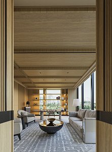 3D Modern living room model