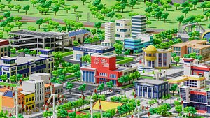 Meadowside City Asset Pack 3D model