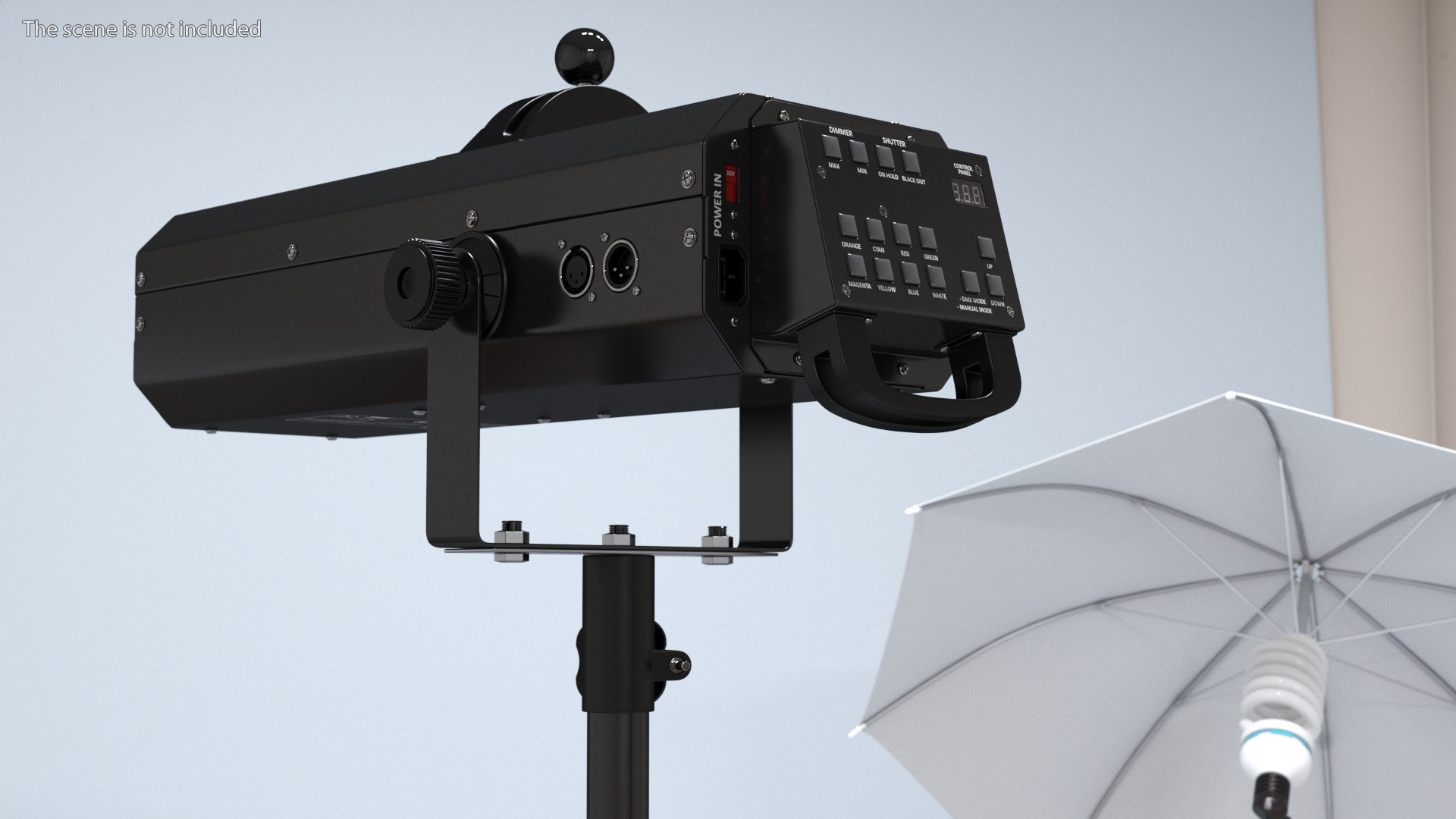 3D Professional Followspot On Tripod Model - TurboSquid 2329692