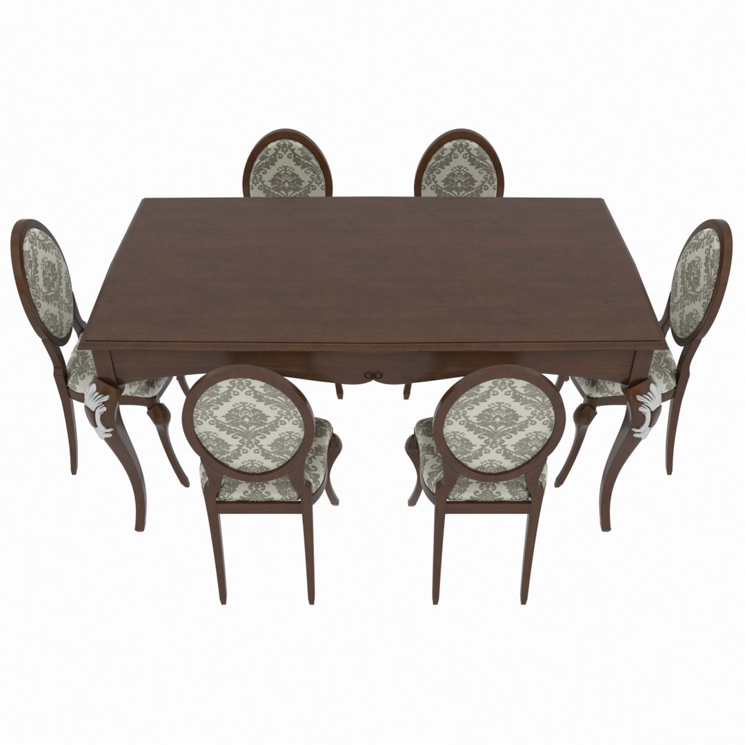 3D - dining set table model - TurboSquid 1257621