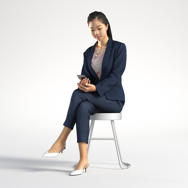 sitting business 3D model