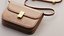 3D Brown Flap Genuine Leather Square Shoulder Message Bag