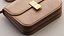 3D Brown Flap Genuine Leather Square Shoulder Message Bag