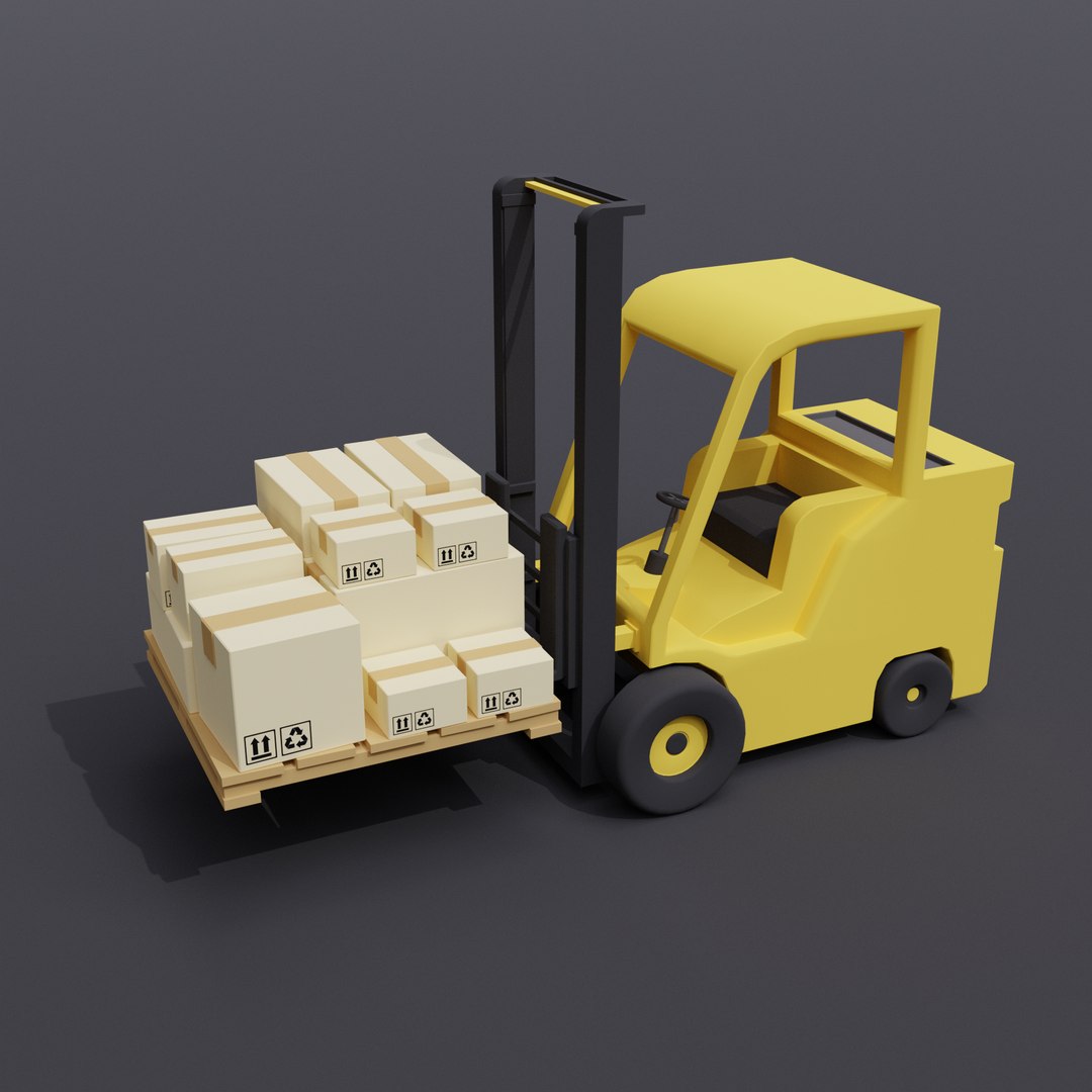 3D LowPoly Warehouse Collection Pack https://p.turbosquid.com/ts-thumb/Qy/i1Ix93/bo/forklift/png/1687246004/1920x1080/fit_q87/02d75281d69f6e6664a8830f2e2789427de121b5/forklift.jpg