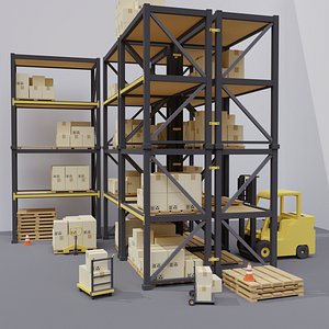 3D LowPoly Warehouse Collection Pack