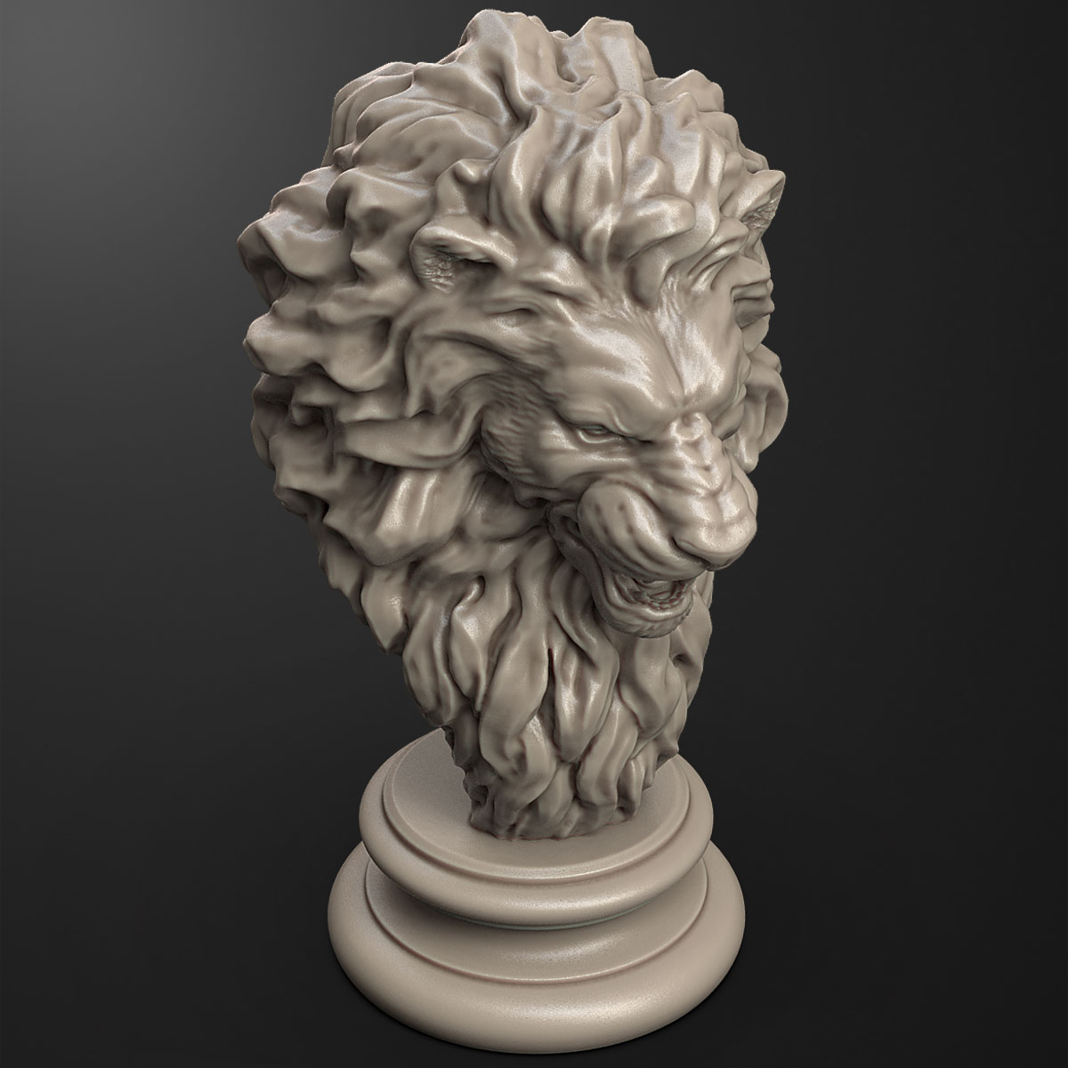 lion head 3d max