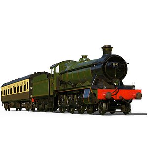 3D Steam locomotive GWR 4900 hall class model