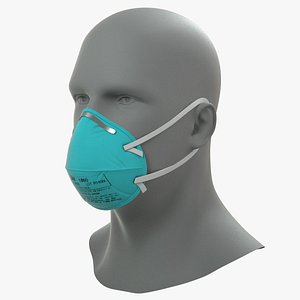 N95 Respirator Mask with Male Mannequin
