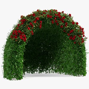 3D rose garden gazebo model