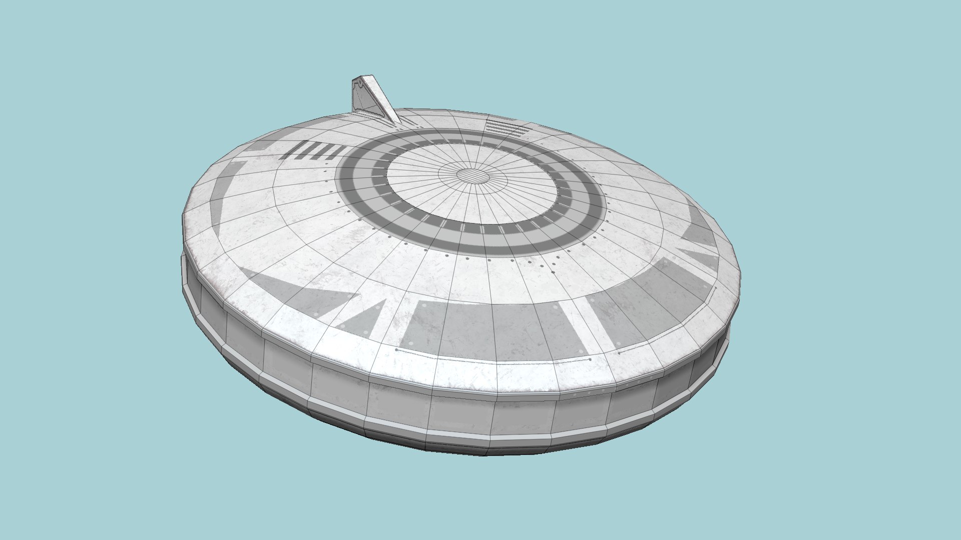 Alien Spaceship UFO A01 Steel - Sci Fi Spacecraft Design 3D Model ...