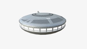 Alien Spaceship UFO A01 Steel - Sci Fi Spacecraft Design 3D model