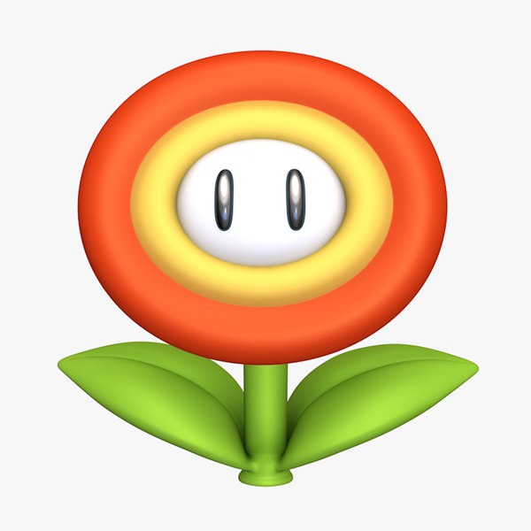 3D flower super mario assets