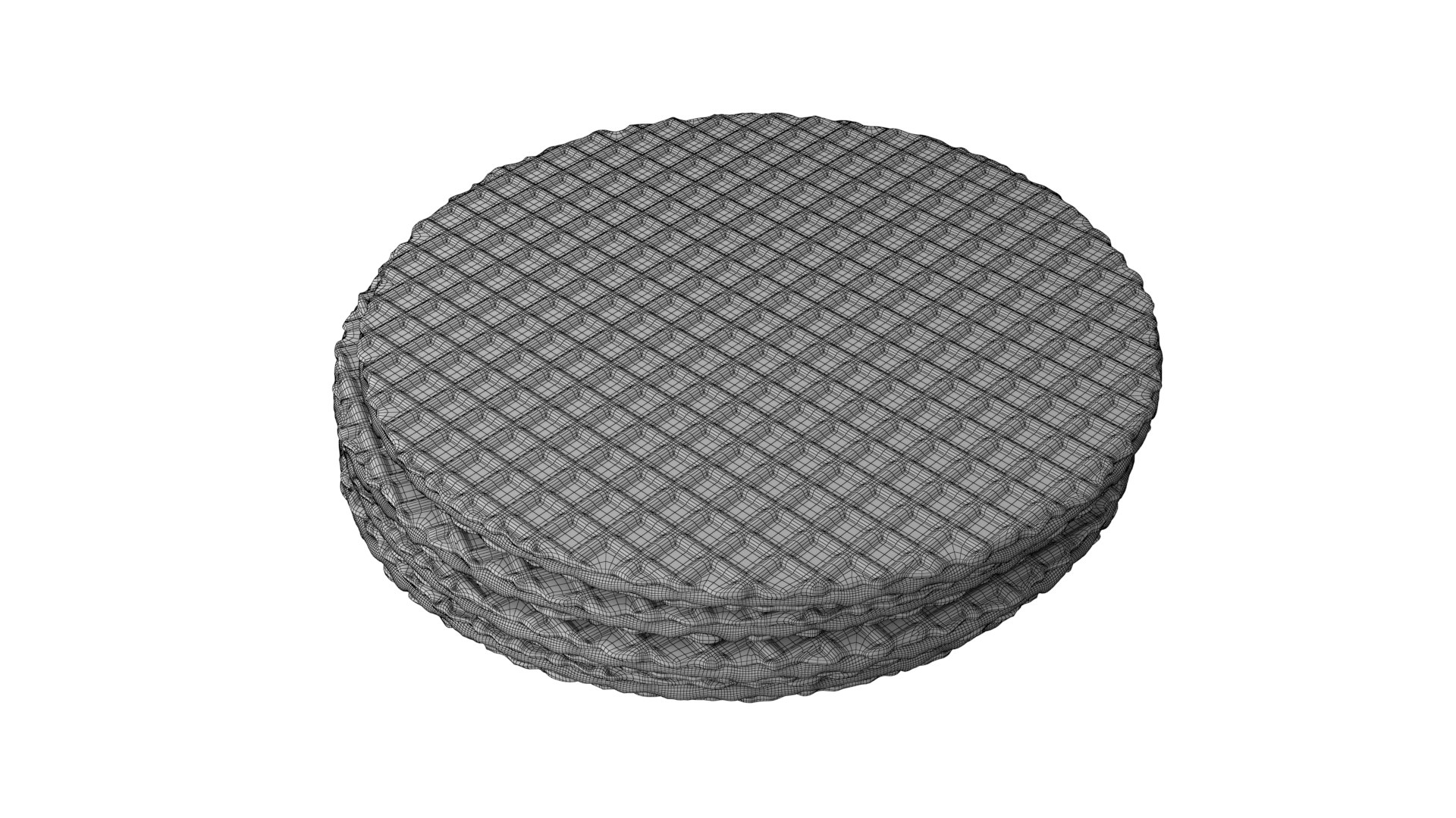 3D Caramel Waffle Model - TurboSquid 1754420