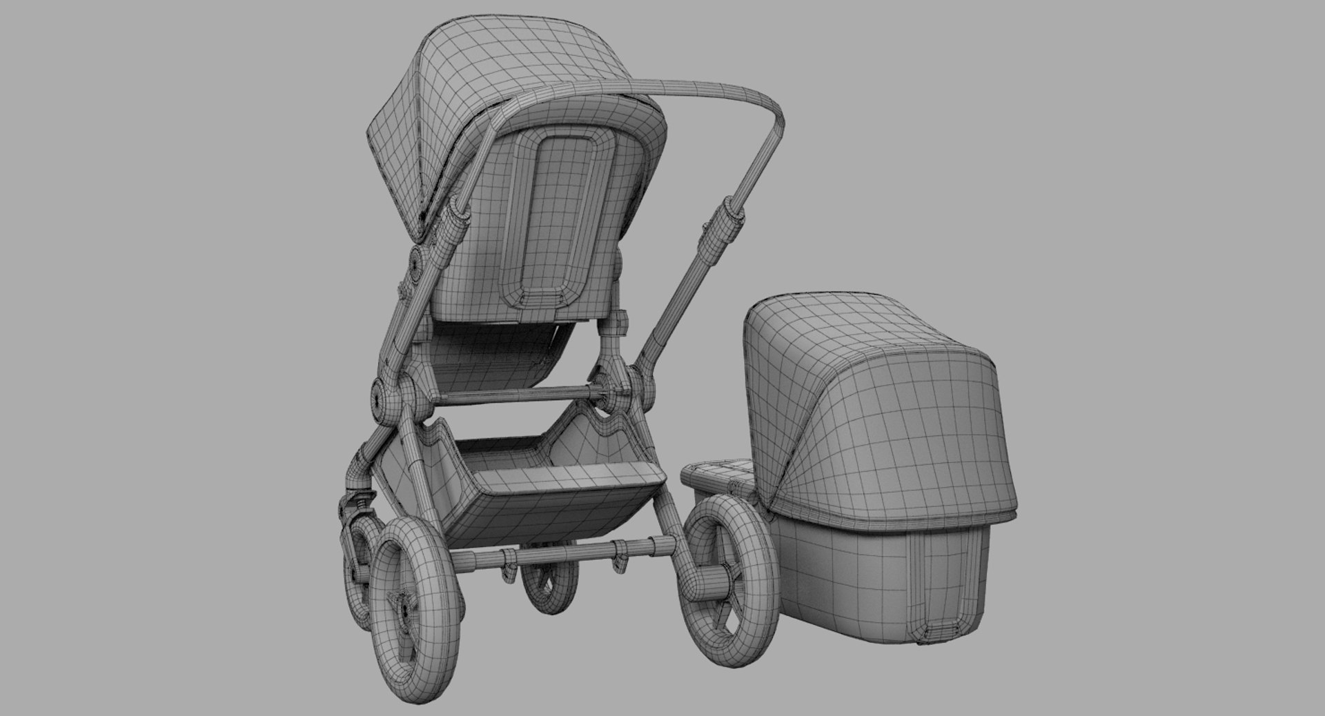 Bugaboo fox bassinet 3D model - TurboSquid 1397965