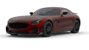 Mercedes Benz AMG GT R Red 3D Model  High-Performance Supercar