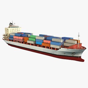 largest container cargo ship 3d ma