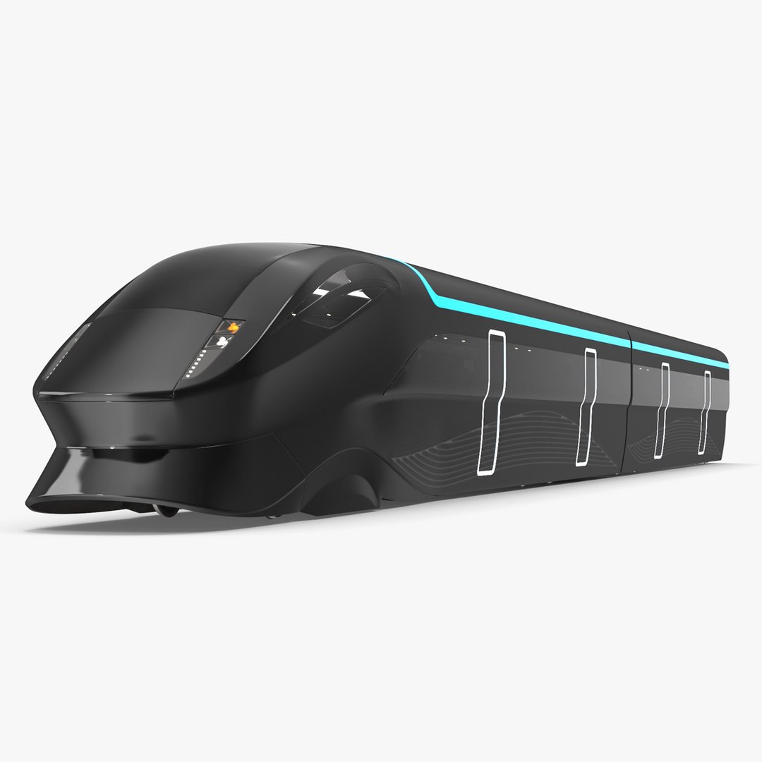 Futuristic Passenger Train Grey 3D Model TurboSquid 2218381
