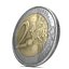 3d italian euro coins modeled