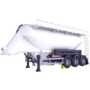 Dry Bulk Tanker Silo Trailer 9 3D