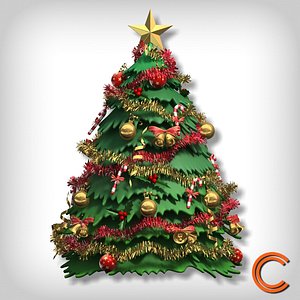 Xmass fur tree with toys