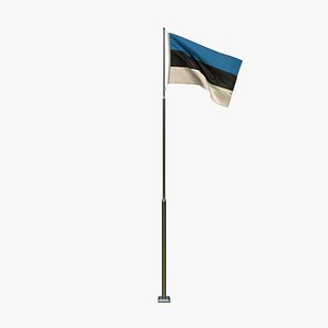 3D Animated  Estonia Flag