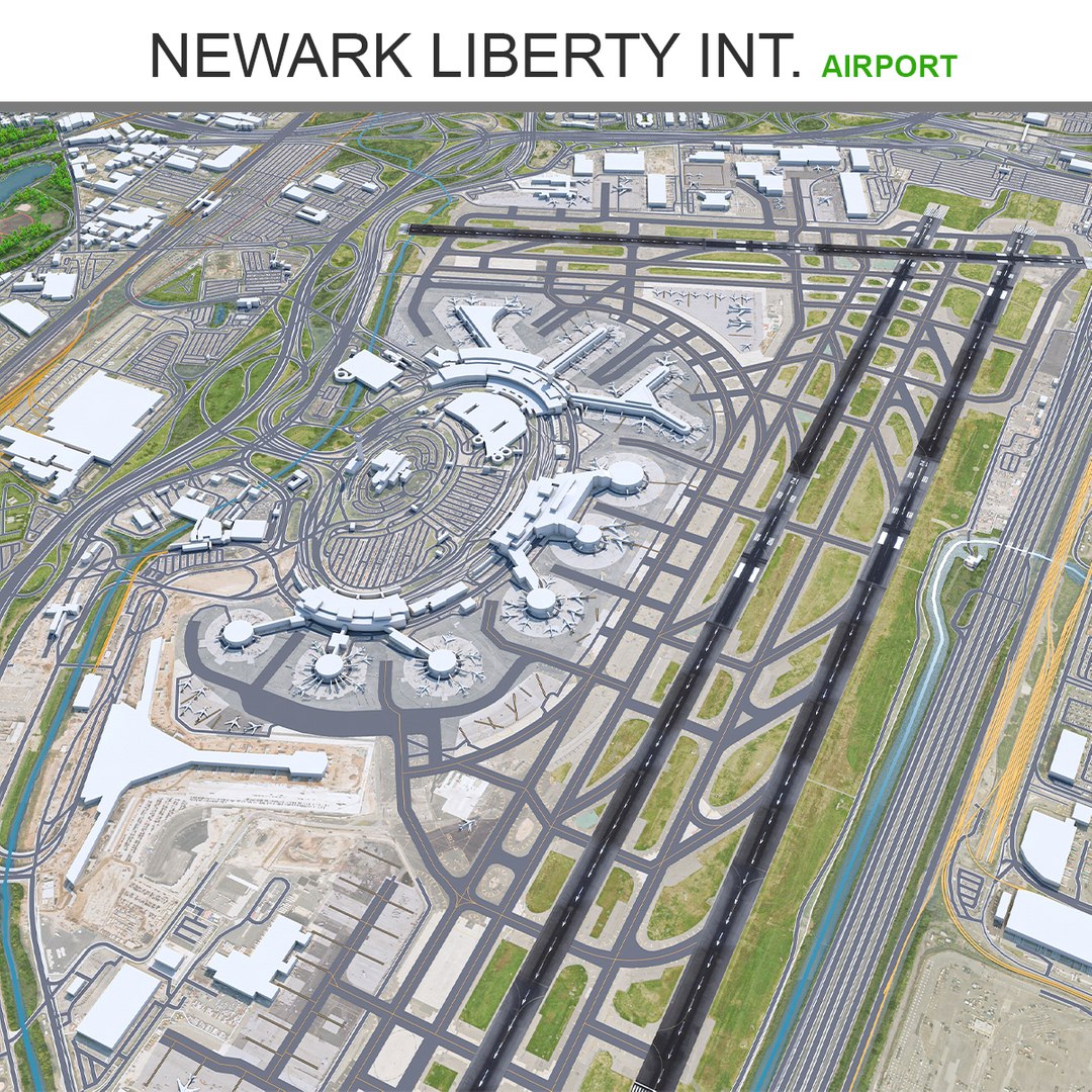 Newark Liberty International Airport 3D Model - TurboSquid 2005517