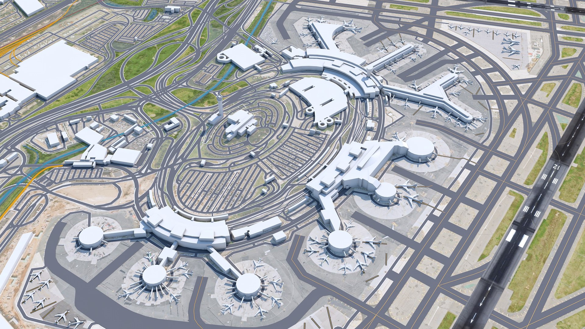 Newark Liberty International Airport 3D Model - TurboSquid 2005517