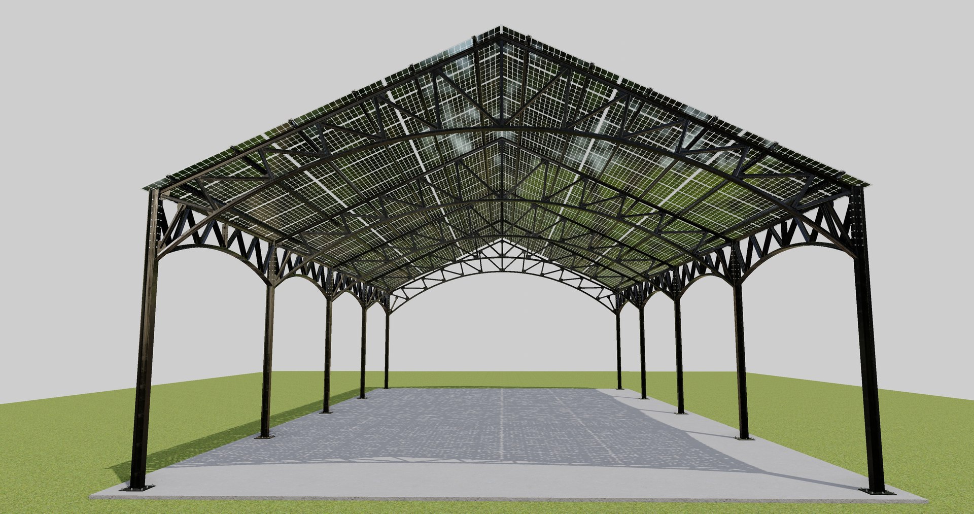 3D Steel Structure Warehouse - Type-6 - TurboSquid 2175390
