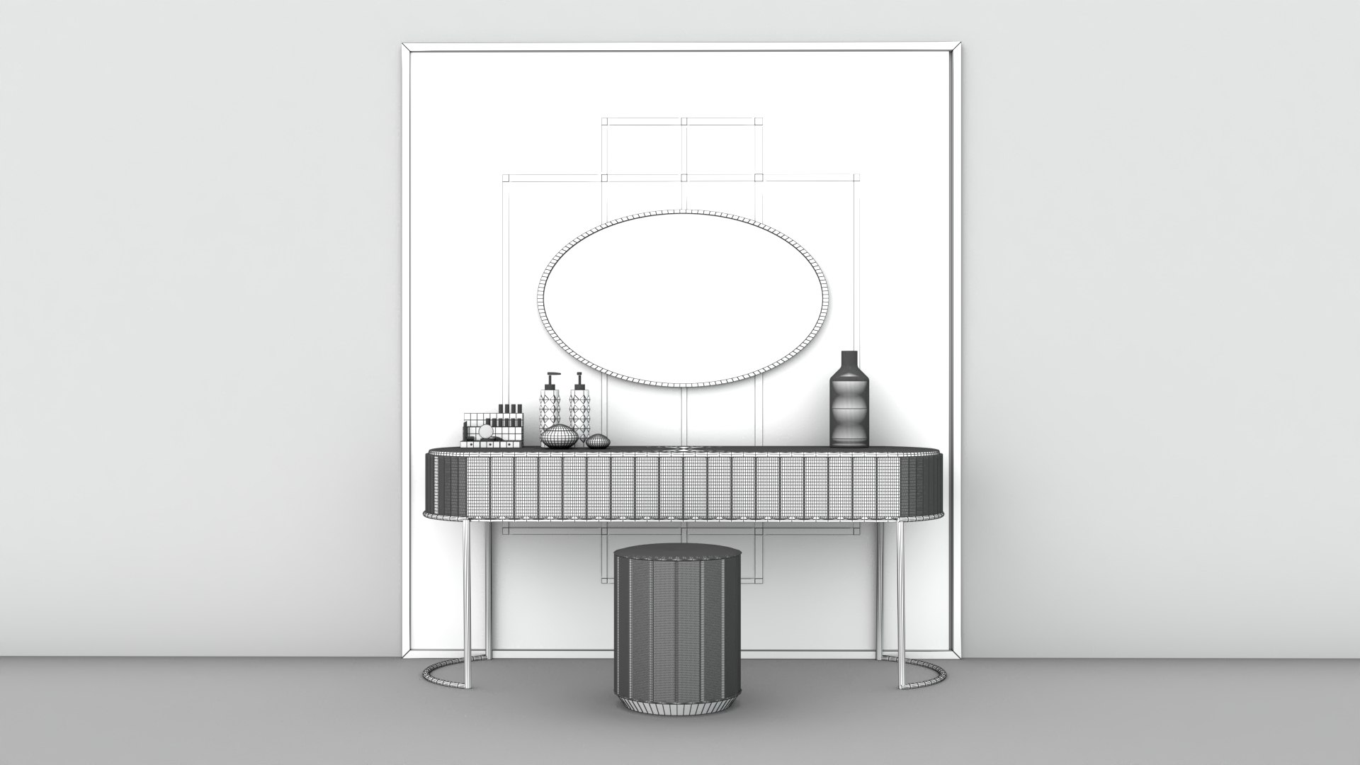 Makeup Table Model - TurboSquid 2170305