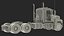 Medium Duty Truck White Rigged