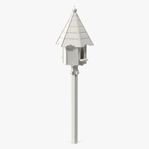 3D Dovecote for Two Nests Painted White model