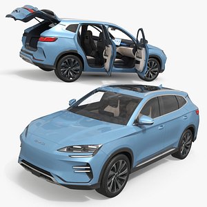 Seal U BYD Electric Family SUV Blue Rigged for Maya