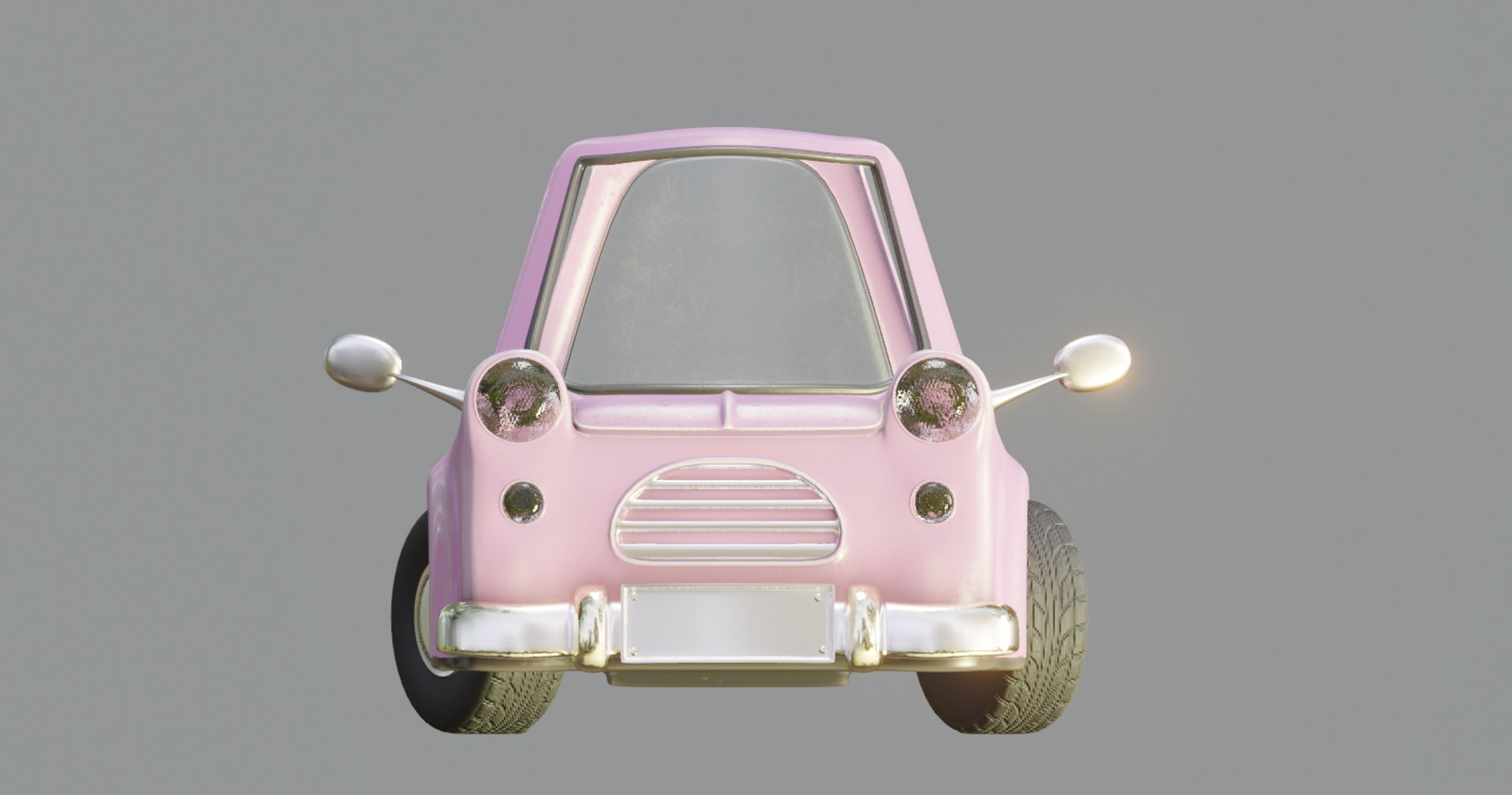 Cartoon Car Rusty Paint Model - TurboSquid 1390538