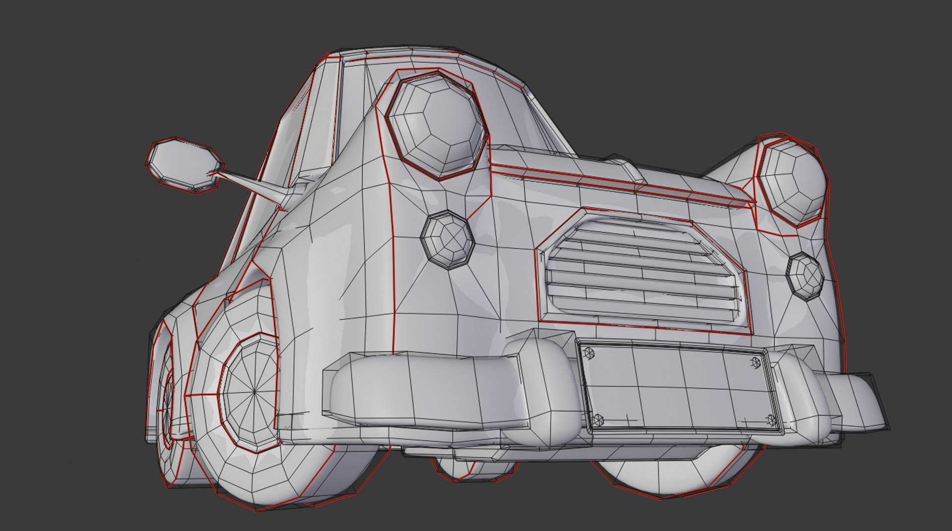 Cartoon Car Rusty Paint Model - TurboSquid 1390538