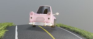 cartoon car with clean and rusty paint map