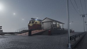 Diesel locomotive CC 207 Low-poly 3D model 3D model