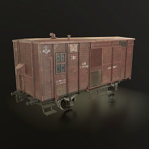 3D soviet union railroad car model