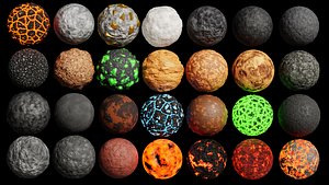 3D model Procedural Rock Material Pack 1