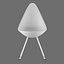 6 Drop Chair Plastic por Arne Jacobsen